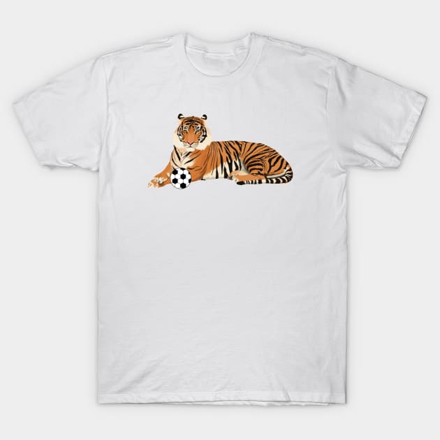 Soccer Tiger T-Shirt by College Mascot Designs